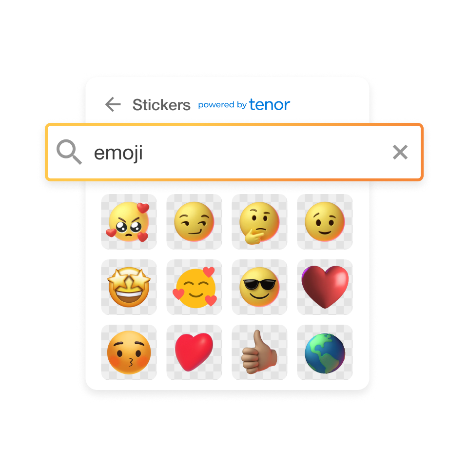 Choosing emojis, stickers, shapes, or 3D graphics in Visla to highlight a video message